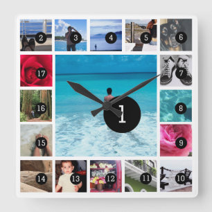 Create Your Own Photo Instagram Style 17 images Square Wall Clock
