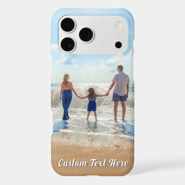 Create Your Own Photo iPhone Case with Custom Text (Back)