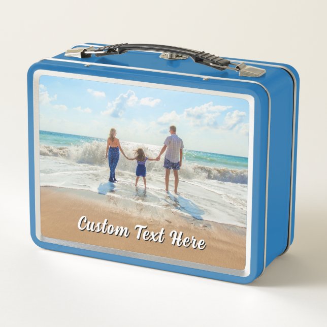 Create Your Own Photo Metal Lunch Box with Text (Dos)
