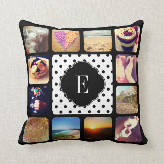 Create Your Own Photo Monogram Throw Pillow