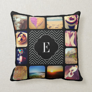 Create Your Own Photo Monogram Throw Pillow