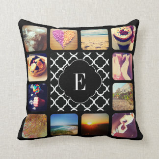 Create Your Own Photo Monogram Throw Pillow