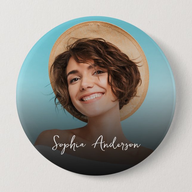 Create your own photo& name 4buttons 4 inch round button (Front)
