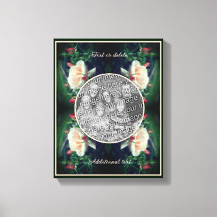 Create Your Own Photo Peach Rose And Buds  Canvas Print