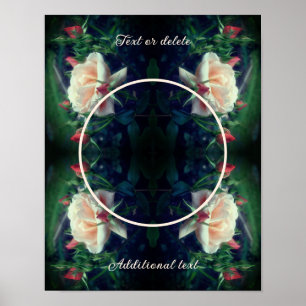 Create Your Own Photo Peach Rose And Buds  Poster