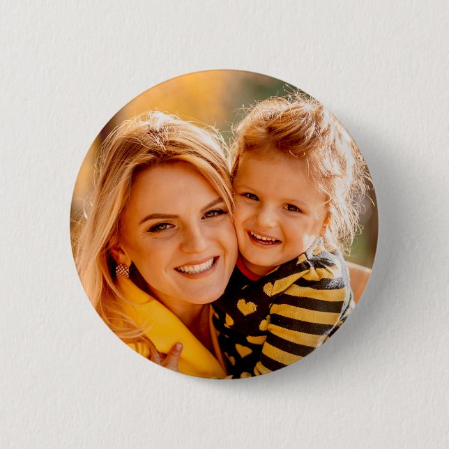 Create Your Own Photo Personalized Custom  2 Inch Round Button (Front)