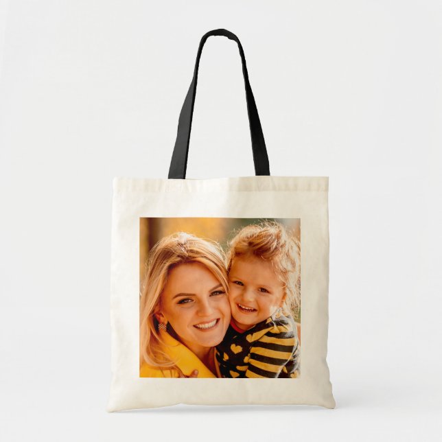 Create Your Own Photo Personalized Custom Tote Bag (Front)
