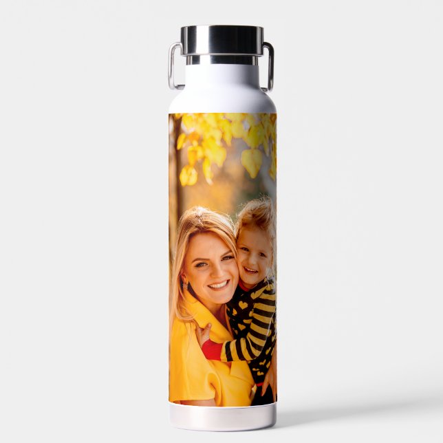 Create Your Own Photo Personalized Custom Water Bottle (Front)