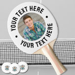 Create Your Own Photo Ping Pong Paddle<br><div class="desc">Personalized Photo Ping Pong Paddle. This custom paddle features your photo printed on the front in a clean, centered layout, with space above and below the image for a short line of custom text. Add a name, date, fun phrase, or quick message to make it personal and one-of-a-kind. It works...</div>