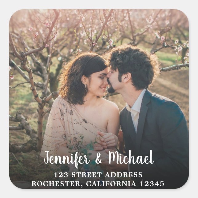 Create your own photo rustic country Wedding seals (Front)