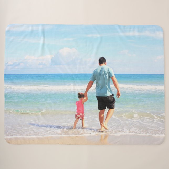 Create Your Own Photo Sherpa Blanket Personalized (Front (Horizontal))