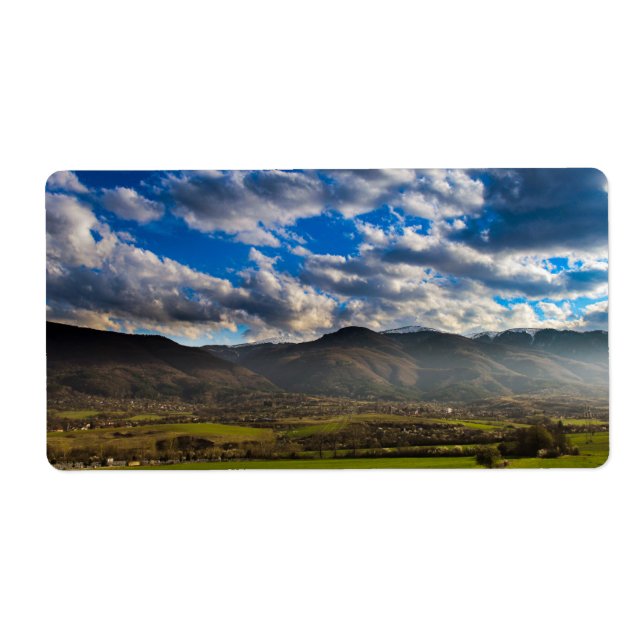 Create your own photo shipping label, template (Front)