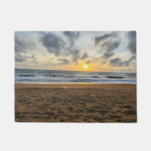 Create Your Own Photo Simple beach sunrise Doormat