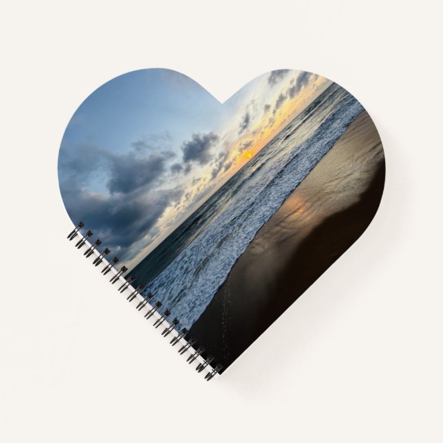 Create Your Own Photo Simple beach sunrise Notebook (Front)