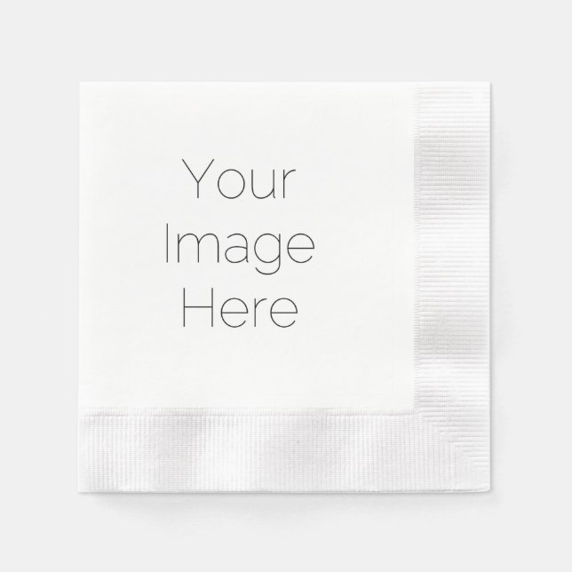 create your own photo simple custom party paper napkin (Front)