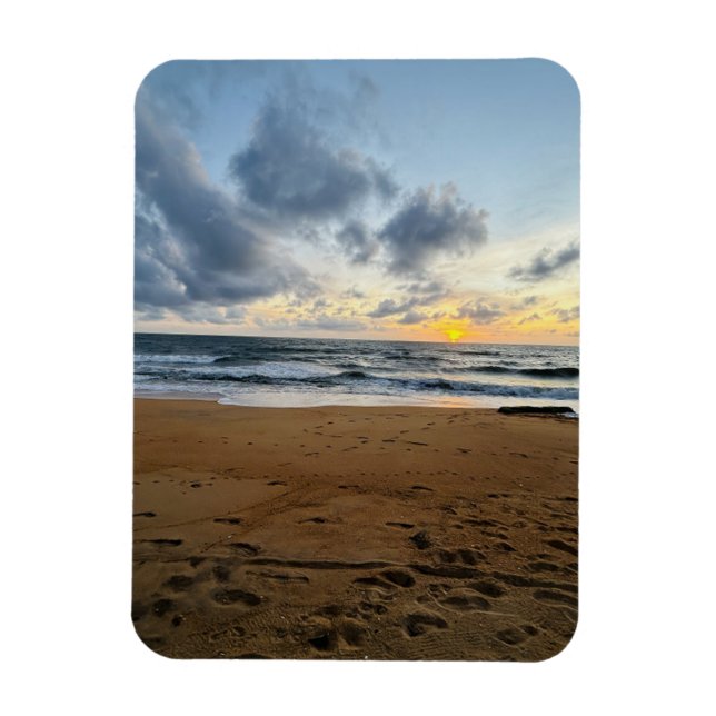 Create Your Own Photo Simple Modern sun rice Magnet (Vertical)