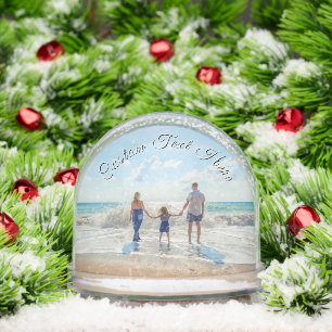 Create Your Own Photo Snow Globe Personalized Text