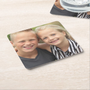 Create your own photo square paper coaster