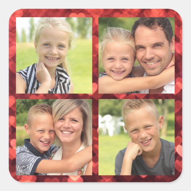 Create Your Own Photo Square Sticker (Front)