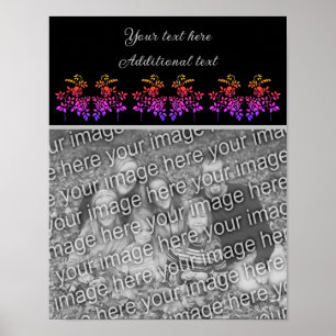 Create Your Own Photo Stenciled Rose Personalized Poster