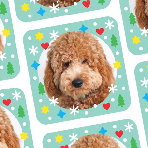 Create Your Own Photo Sticker Holiday Green