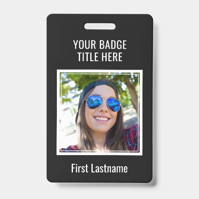 Create Your Own Photo & Text badge (Front)