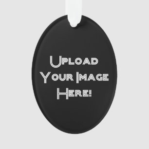 Create-Your-Own Photo Upload Ceramic Ornament