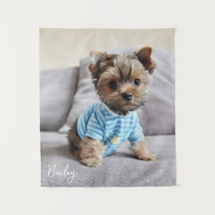 Create Your Own Photo Vertical Monogram Tapestry