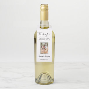 Create your own photo Wedding Thank You Bottle Tag
