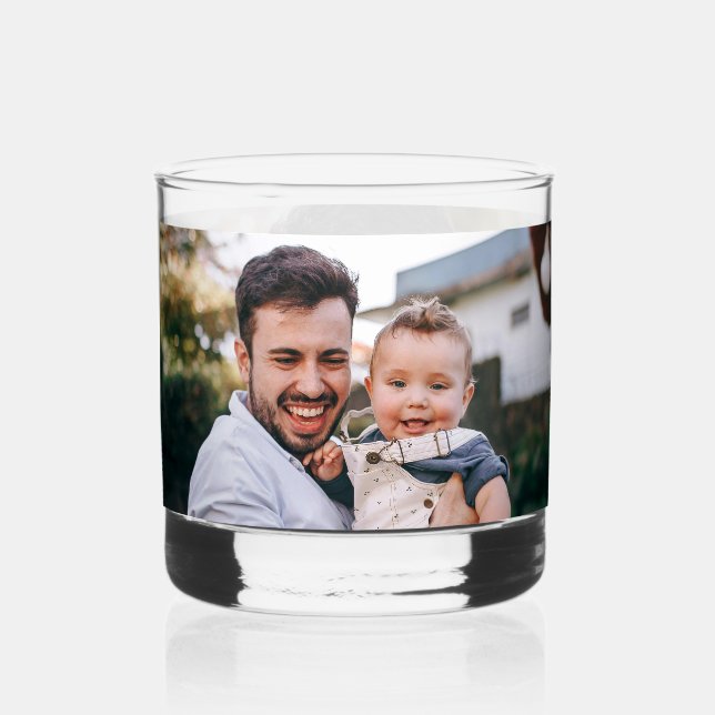 Create Your Own Photo  Whiskey Glass (Front)