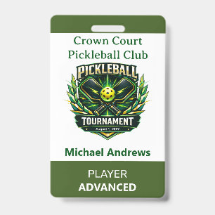 Create Your Own Pickleball Tournament Badge