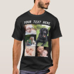 Create your own picture Collage Photo Family T-Shirt<br><div class="desc">Create your own picture Family/Pet Photo T-Shirt. 5 Photos collage, photography. Perfect for family, friends, or in loving memory of your family/pet.</div>