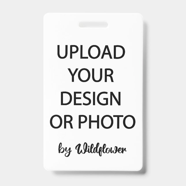 Create Your Own Picture Vertical PVC Badge (Front)