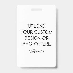 Create Your Own Picture Vertical PVC Plastic Badge