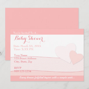 Create Your Own Pink Baby Shower Invitation