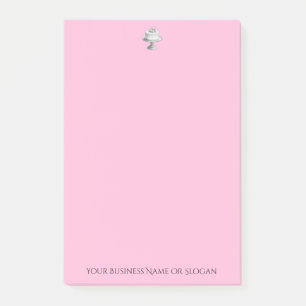 Create Your Own Pink Bakery Business Custom Text Post-it Notes