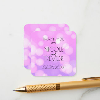Create Your Own - Pink Bokeh Thank You Enclosure Card