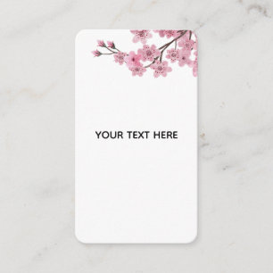 Create Your Own Pink Cherry Blossom Enclosure Card