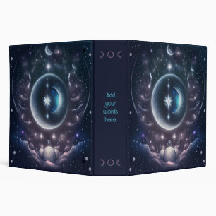 Create Your Own Pink Clouds & Silver Moon Altar Binder
