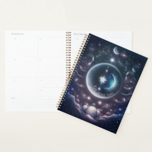 Create Your Own Pink Clouds & Silver Moon Planner
