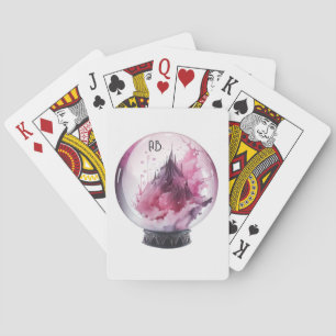 Create Your Own Pink Crystal Ball Playing Cards