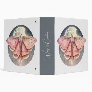Create Your Own Pink Full Moon Moth Binder