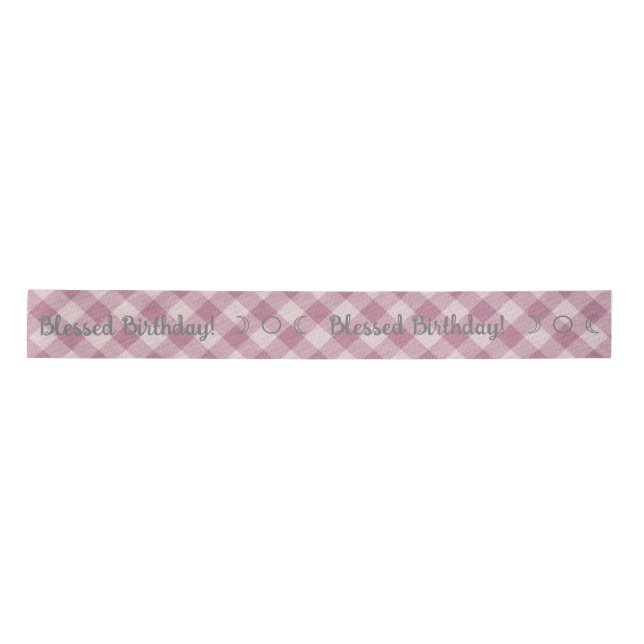Create Your Own Pink Gingham Satin Ribbon (Front)