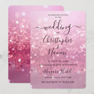 Create Your Own Pink Glitter Invitation