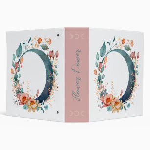 Create Your Own Pink & Gold Floral Moon Binder