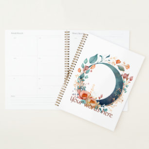Create Your Own Pink & Gold Floral Moon Planner