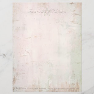 Create Your Own Pink Green Shabby Chic Grunge Letterhead