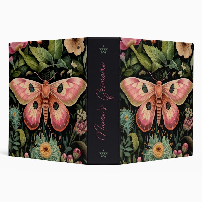Create Your Own Pink Moth Passion Flower Garden Binder (Background)