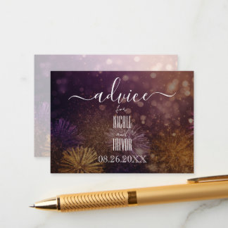 Create Your Own Pink Orange Fireworks Advice Card