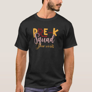 Create Your Own Plaid Pre-K Squad Teacher T-Shirt
